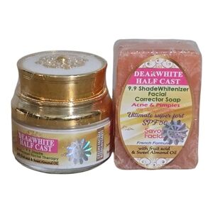 Dear White 9.9 Shade Correcting Face Soap And Face Cream(Small Size)